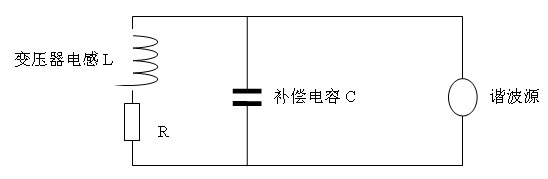 补偿装置与变压器构成的并联谐振电路