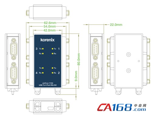 Korenix˼(Ӽ) JetCon 1104 USBת4RS-232źת