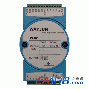 WJ61系列 16路DI开关量/干接点信号转RS485/232